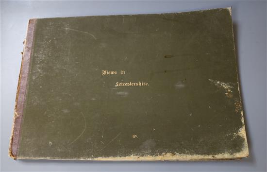 Cooke, W.E. - Views in Leicestershire, oblong folio, cloth, front cover detached, Loughborough, n.d., (c.1870?)